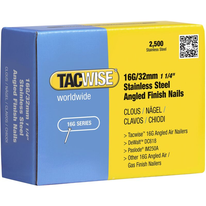 foto del prodotto tacwise 1065 16g chiodi in acciaio inossidabili da 32 mm