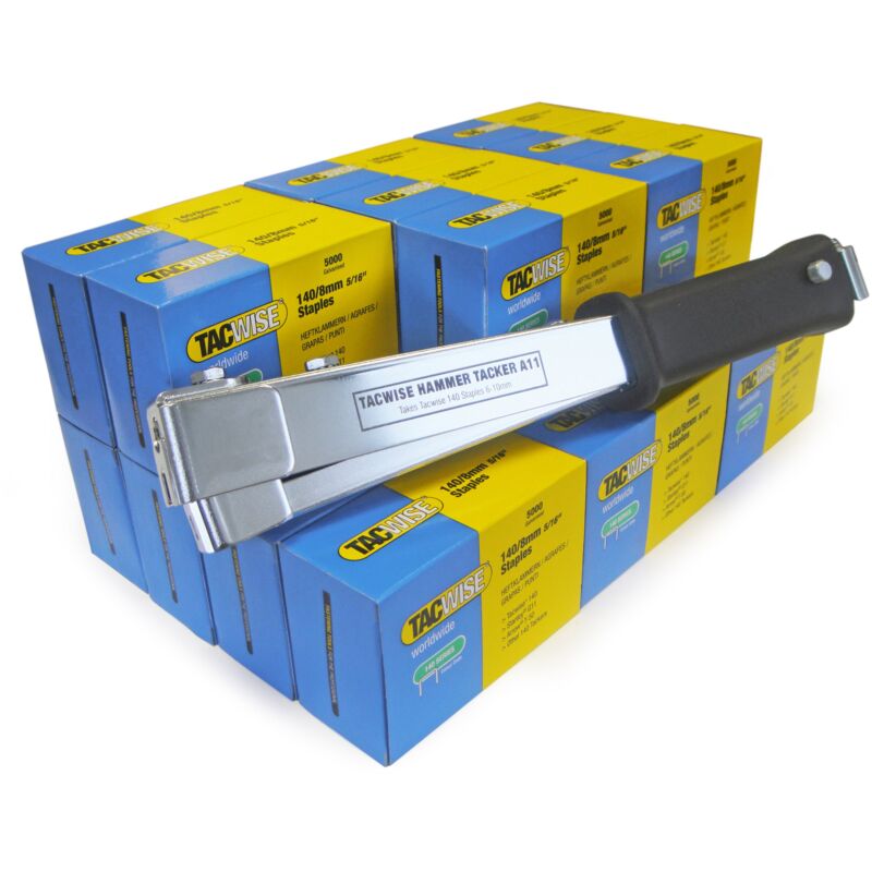 foto del prodotto tacwise 1185 fissatrice a martello a11 con 75.000 punti 140 10mm, utilizza punti di tipo 140 da 6mm a 10mm