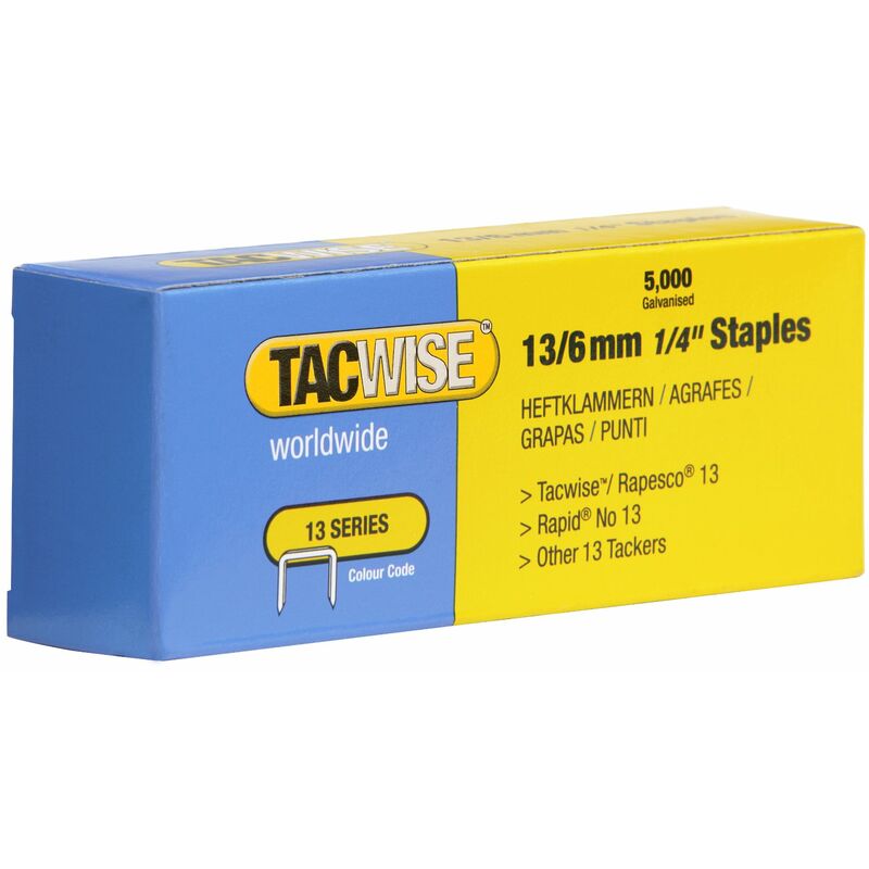 foto del prodotto tacwise 13 punti metallici da 6 mm confezione da 5000 