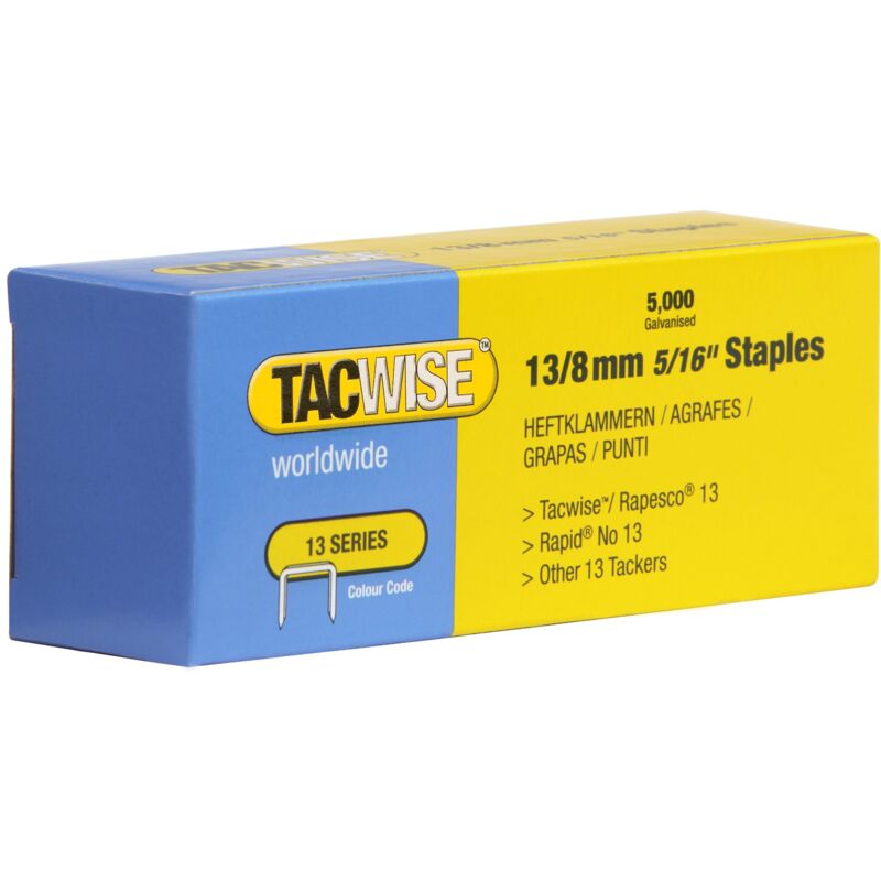 foto del prodotto tacwise 13 punti metallici da 8 mm confezione da 5000 