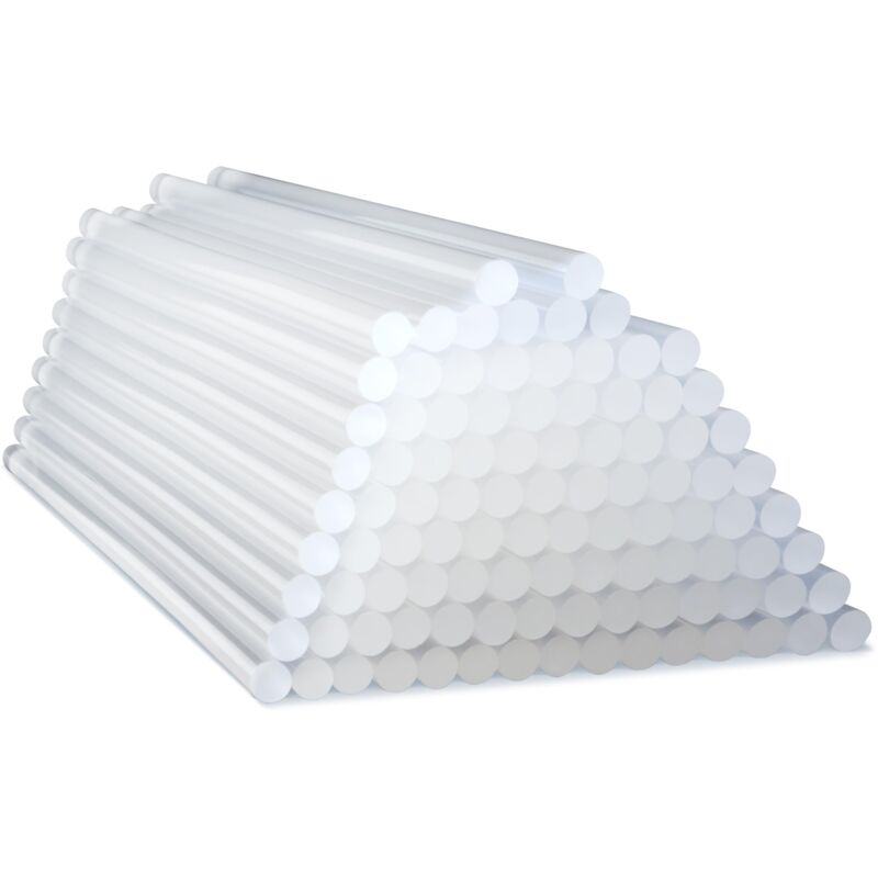 foto del prodotto tacwise 1562 bastoncini di colla a caldo extra lunghi, 7 mm x 150 mm, confezione da 100, trasparenti