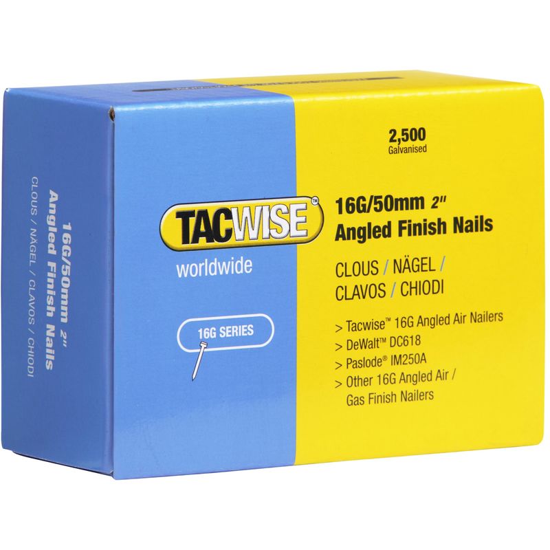 foto del prodotto tacwise 16g chiodi a stecca angolati, inclinati da 50 mm