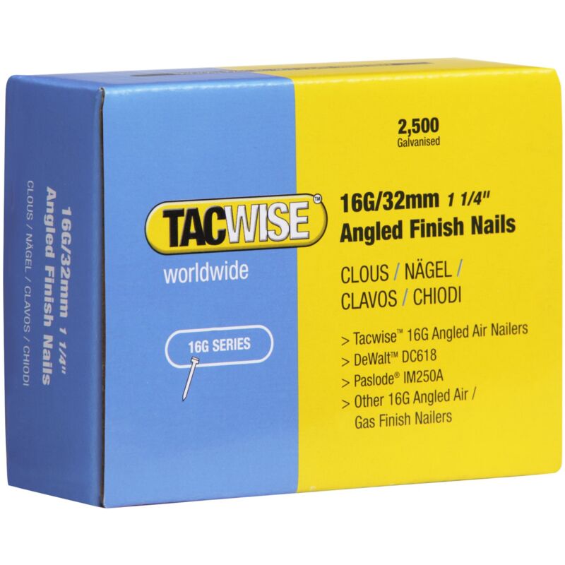 foto del prodotto tacwise 16g chiodi angolati, inclinati da 32 mm