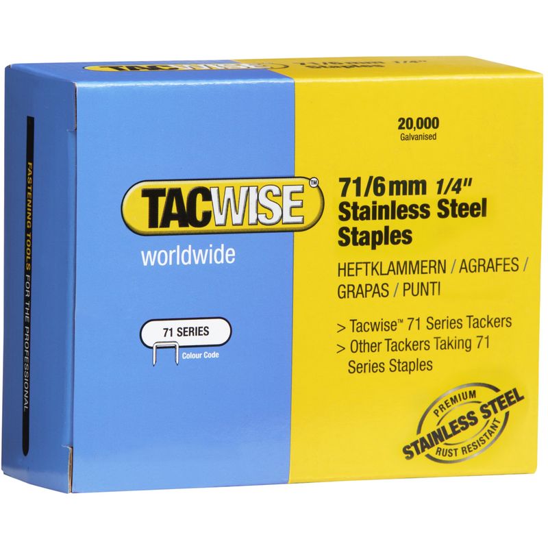 foto del prodotto tacwise punti metallici inossidabili, da 71 6 mm