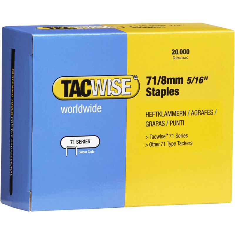 foto del prodotto tacwise type 71 punti metallici da 8 mm confezione da 20000 