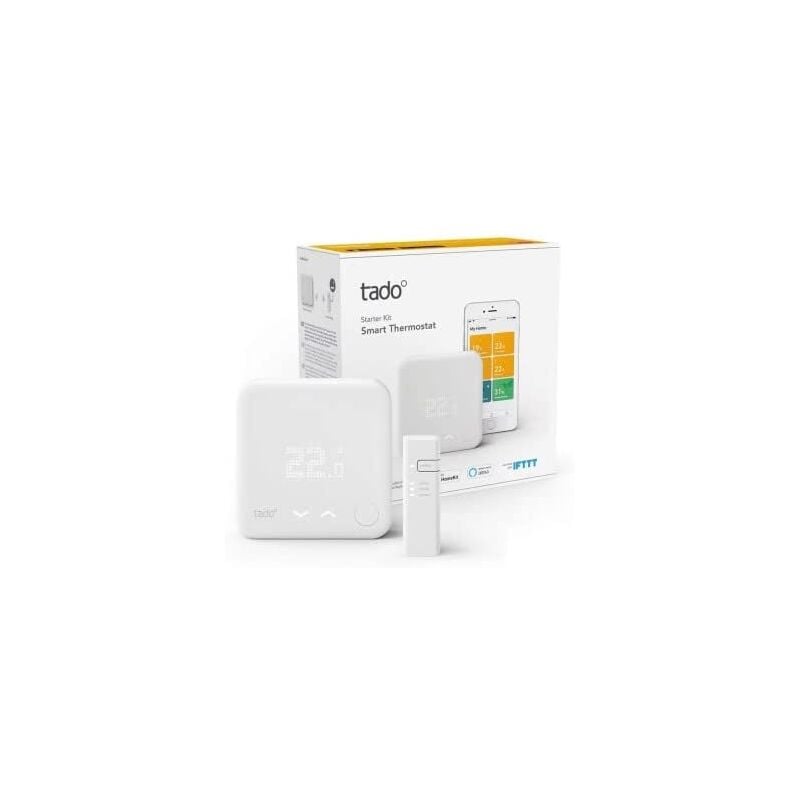 foto del prodotto tado kit base, termostato intelligente cablato v3 , termostato digitale per caldaia, cronotermostato, termostato intelligente, compatibile con