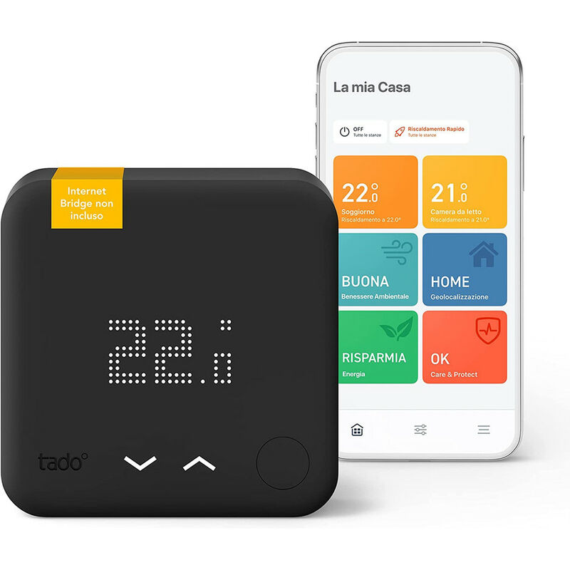 foto del prodotto tado termostato intelligente aggiuntivo black edition