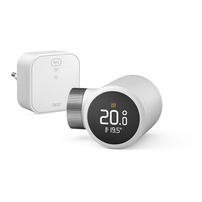 foto del prodotto tado testa termostatica intelligente x kit di base, controllo multistanza, wi fi, matter, assistenti vocali google e alexa
