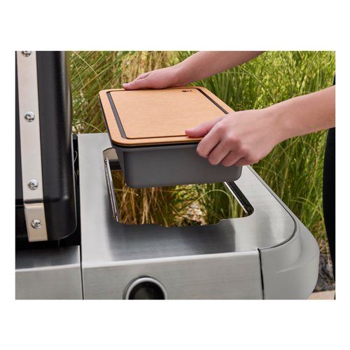 foto del prodotto taglere con recipiente per piastre premium slate da 76 cm weber 340013 - 3400131