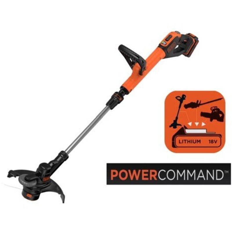 foto del prodotto tagliabordi a batteria - 28 cm - black+decker - 1 batteria 18v 2.0ah + caricabatteria - stc1820epc-qw