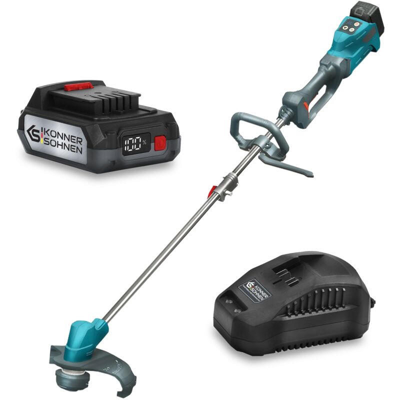 foto del prodotto tagliabordi a batteria ks bct 20v con batteria 2ah e caricabatterie