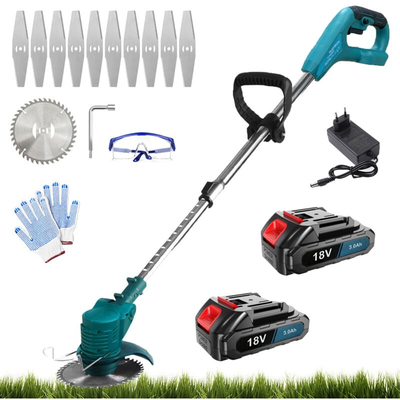 foto del prodotto tagliabordi a batteria, potatore elettrico, potatore da giardino a batteria da 30 mm per ramo di albero, set di lame di ricambio, 2 batterie da 3,0 a
