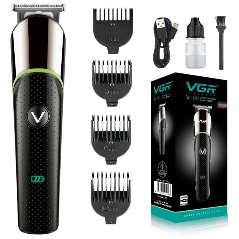 foto del prodotto tagliacapelli regolabarba portatile a batteria ricaricabile usb senza fili v 191 maxtech