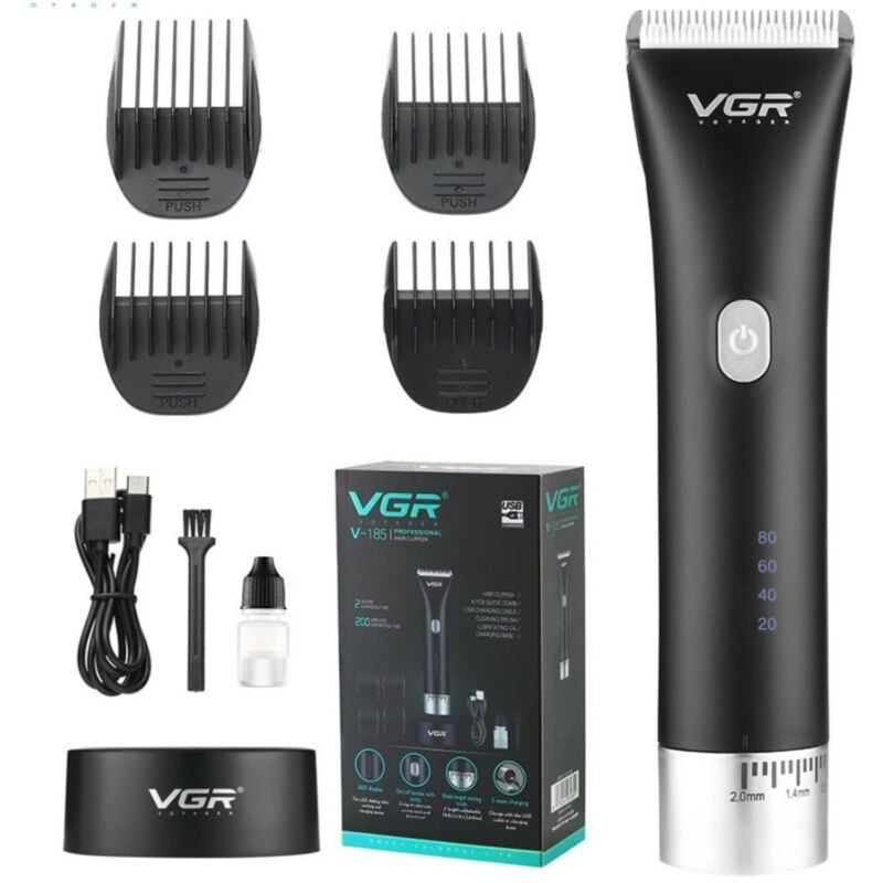 foto del prodotto tagliacapelli regolabarba v185 cordless regolabile professionale ricaricabile usb maxtech