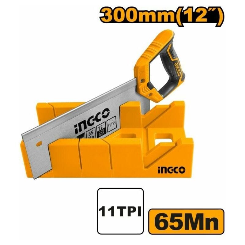 foto del prodotto tagliacornici dima sega a dorso ingco 12 pollici 300mm per lavorazione legno