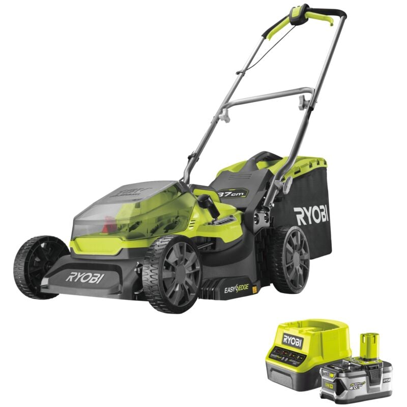 foto del prodotto tagliaerba a batteria ryobi ry18lm37a 140 taglio 37cm 18v, batteria 4ah inclusa