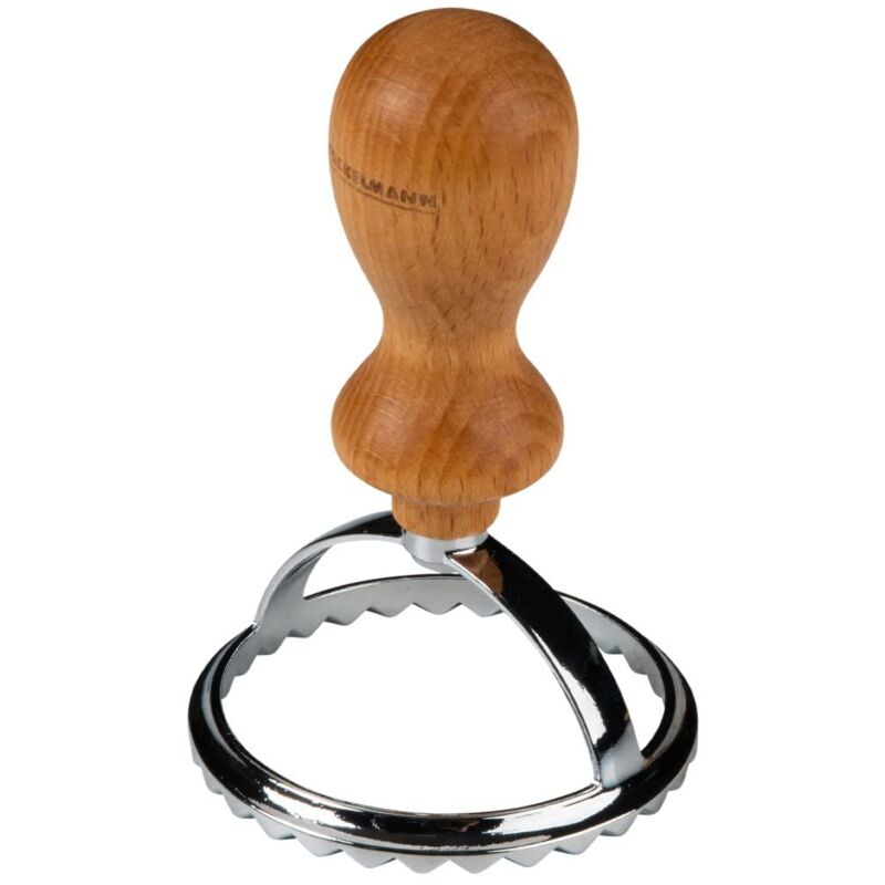 foto del prodotto tagliapasta per ravioli formina per ravioli in acciaio inox con lega di zinco per pasta fatta in casa manico ergonomico in legno di faggio dal