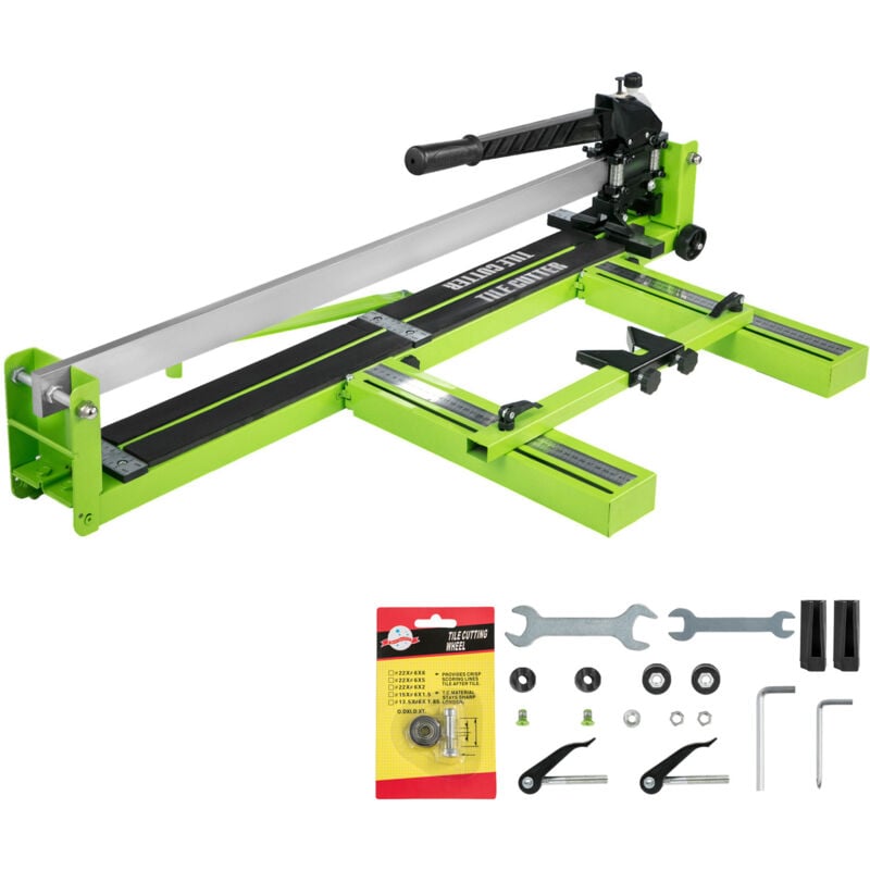 foto del prodotto tagliapiastrelle manuale da 39 , mola in carburo di tungsteno, tagliapiastrelle in vinile, guida laser regolabile, taglio di precisione per