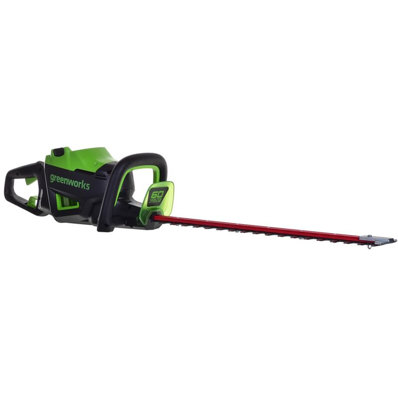 foto del prodotto tagliasiepi 60 v, lame tagliate al laser de 66 cm, motore senza spazzole, impugnatura rotante de 180 gradi, batteria e caricabatterie non inclusi