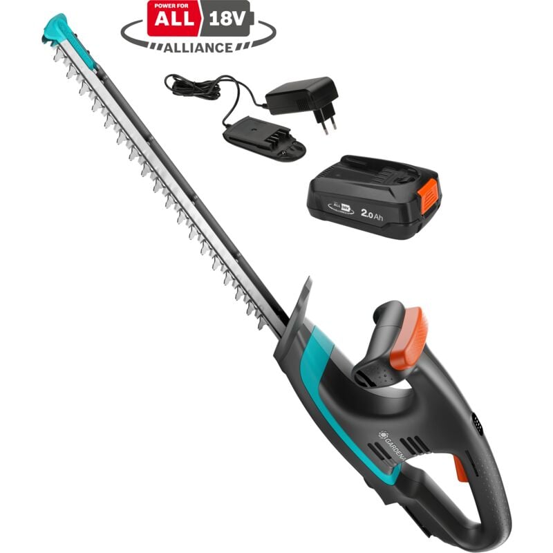 immagine 0 del prodotto tagliasiepi a batteria 18v easycut, lama 40 cm, diametro max ramo 16 mm, batteria inclusa power for all 14733 20 gardena