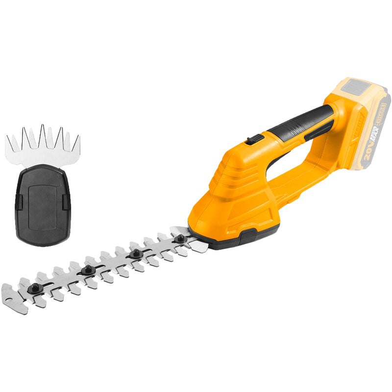 foto del prodotto tagliasiepi a batteria 20v lama laser sk5 ingco con lama cesoia