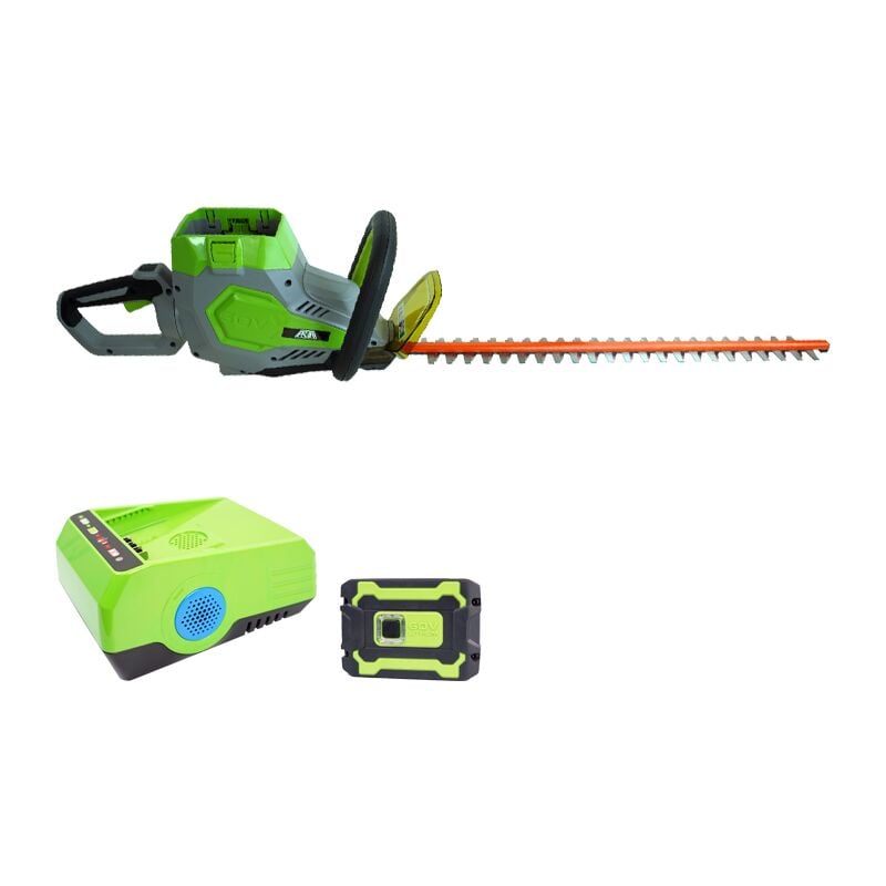 foto del prodotto tagliasiepi a batteria 60v akita batteria caricabatterie