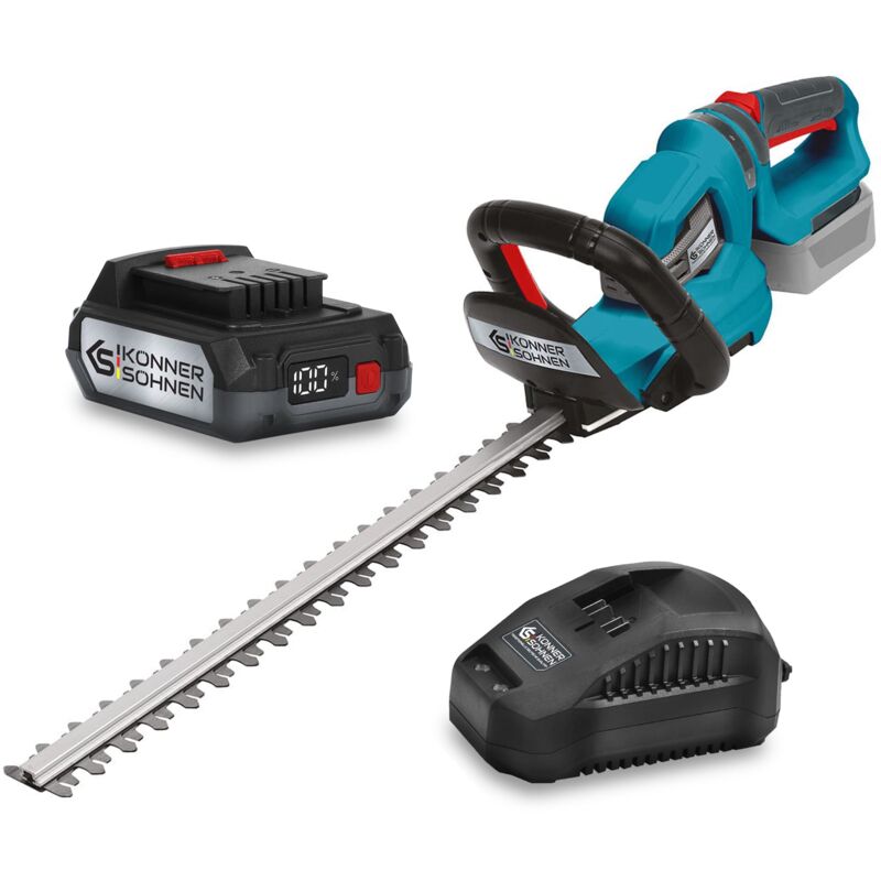foto del prodotto tagliasiepi a batteria ks ht 20v 55 cm 1550 tr min con batteria 2 ah e caricabatterie
