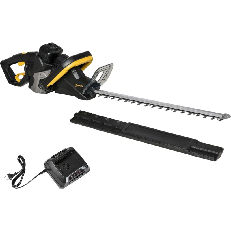 foto del prodotto tagliasiepi a batteria lama 52 cm nero e giallo