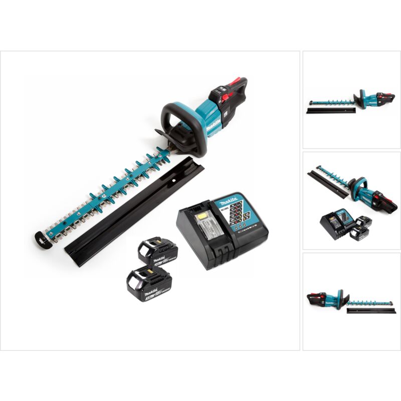 foto del prodotto tagliasiepi a batteria makita duh 502 rf 18v 50cm 2x batterie 3.0ah caricabatterie
