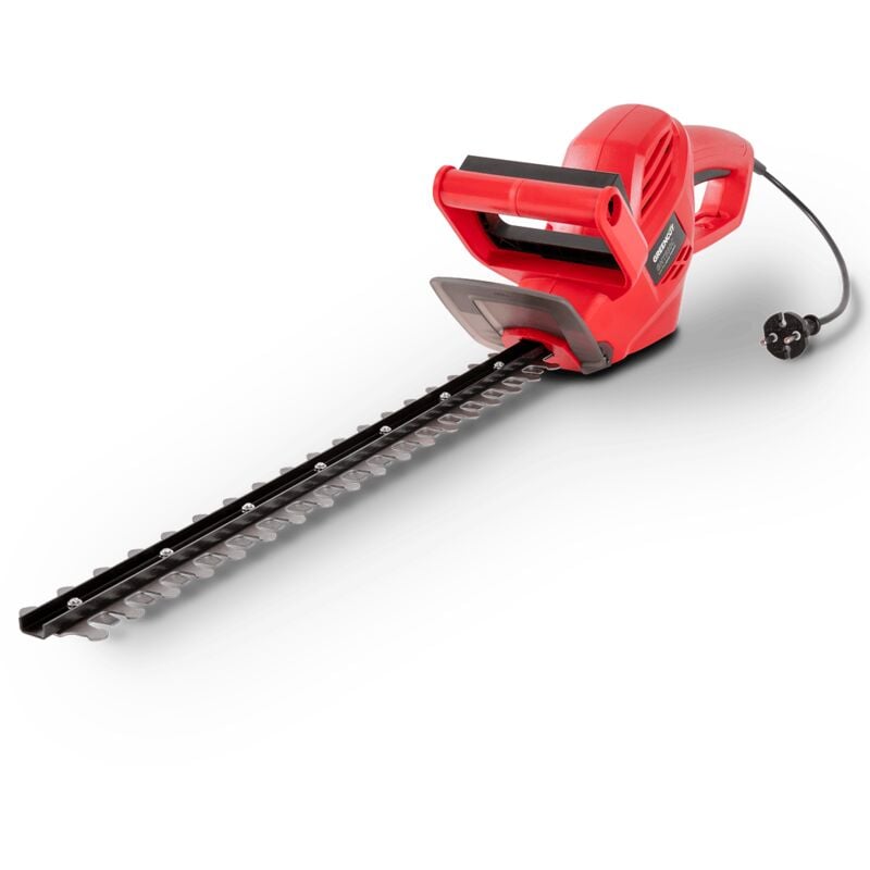 foto del prodotto tagliasiepi elettrico 550w, doppia lama acciaio, lunghezza taglio 450mm, capacit taglio 16mm, plug in, velocit 1700rpm, guaina greencut ght550c