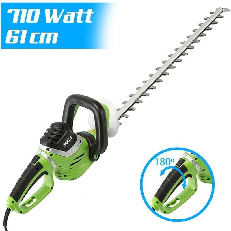 foto del prodotto tagliasiepi elettrico 710 w lama 69cm sega tagliabordi decespugliatore tosasiepi