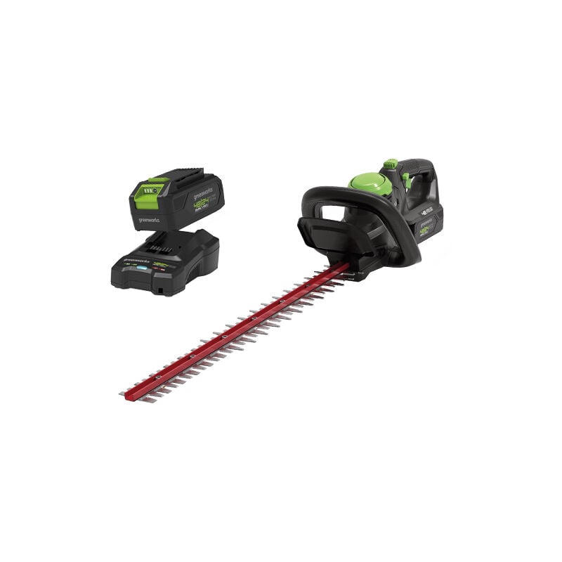 foto del prodotto tagliasiepi greenworks 48v kit g48htk2