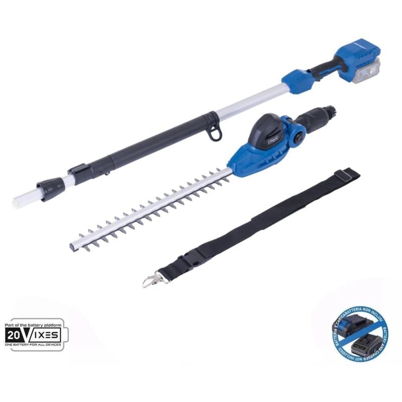 foto del prodotto tagliasiepi telescopico 410 mm a 20v senza batteria ixes scheppach c phs410 x