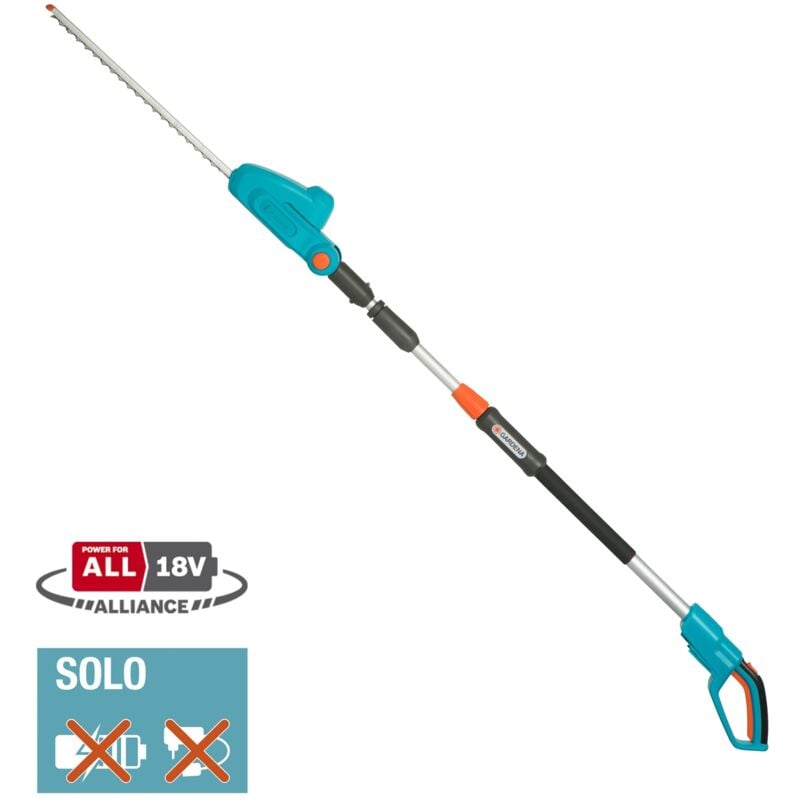 foto del prodotto tagliasiepi telescopico a batteria ths 42 18v power for all, senza batteria, per tagliare fino a 3 m 14732 55 gardena