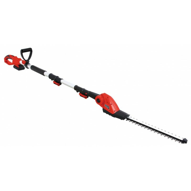 foto del prodotto tagliasiepi telescopico funzionante con batteria 20v 2ah 4ah du35020 41dl