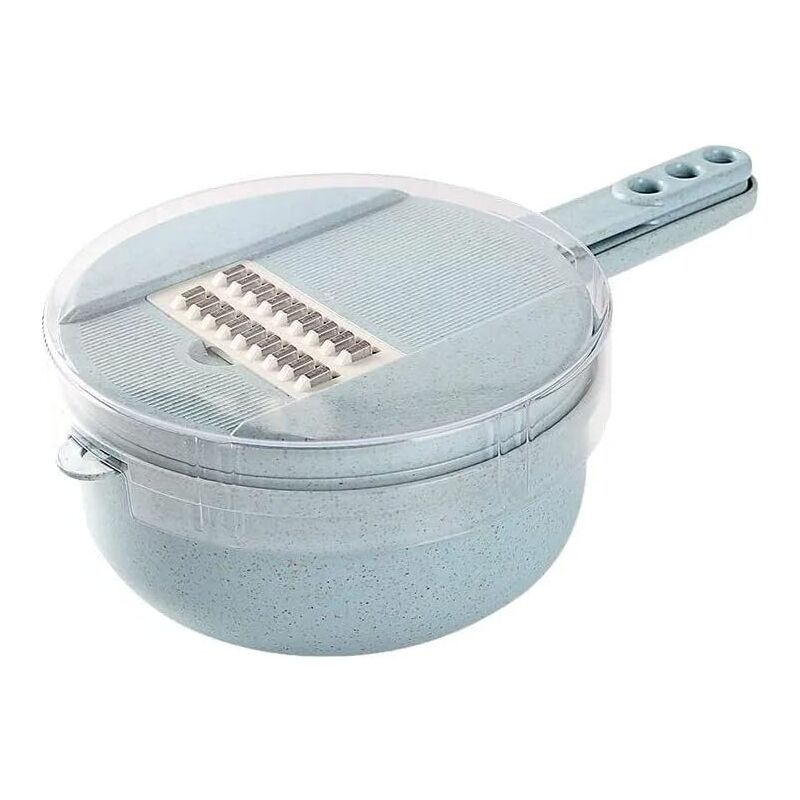 foto del prodotto tagliaverdure multifunzionale, affettaverdure, tritatutto per cipolle azzurro chiaro 12 pezzi