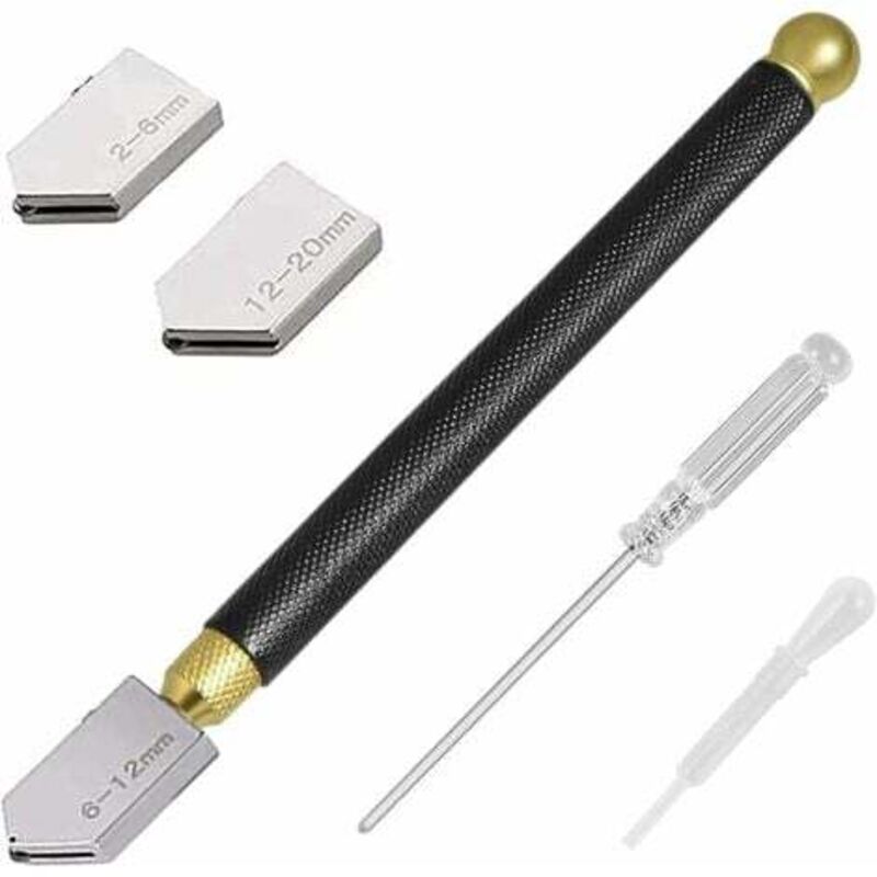 foto del prodotto tagliavetro professionale lablanc utensile per il taglio del vetro, stile matita, per tagliare vetri da 2 a 20 mm di spessore per tagliare