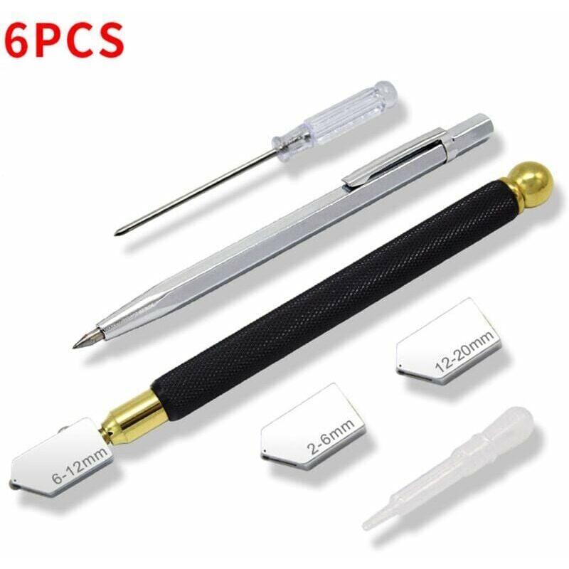 foto del prodotto tagliavetro professionale, utensile per il taglio del vetro rotella da taglio in carburo di tungsteno lubrificato taglia vetro, specchio, piastrelle