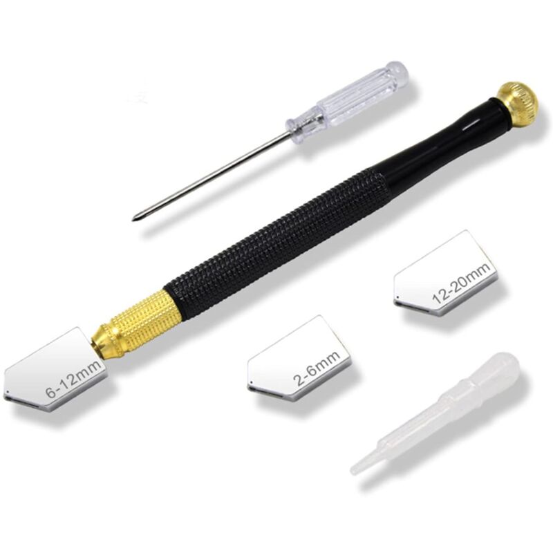 foto del prodotto tagliavetro professionale ymyny utensile per il taglio del vetro, stile matita, taglio del vetro da 2 a