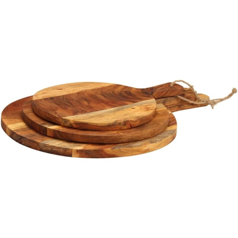 foto del prodotto tagliere 3pz in legno massello di acacia vidaxl
