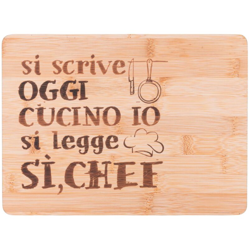 foto del prodotto tagliere bamboo 27x20x1.5cm si scrive e si legge