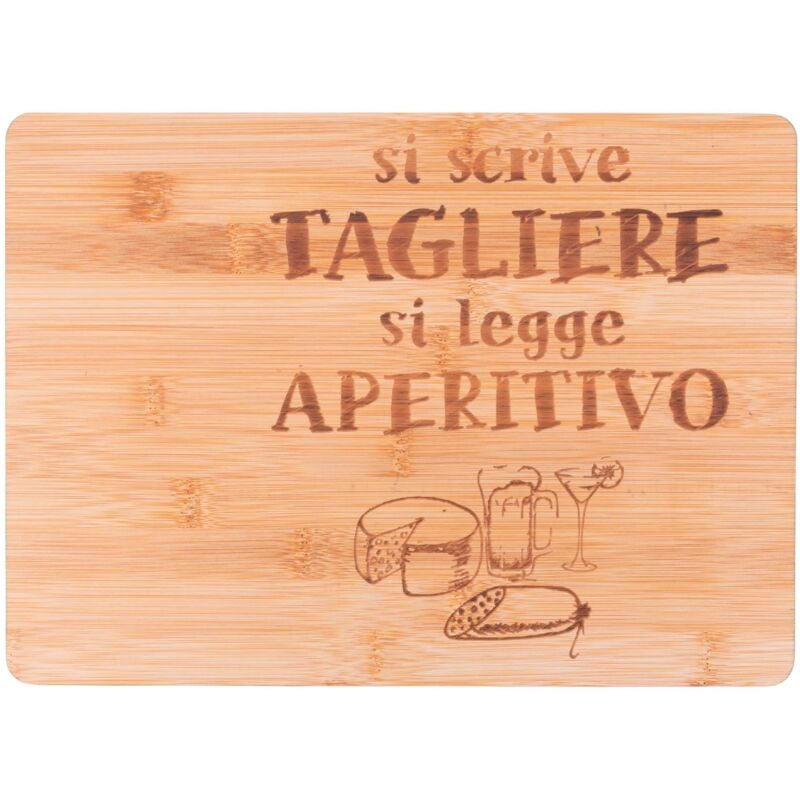 foto del prodotto tagliere bamboo 33x24x1.5cm si scrive e si legge