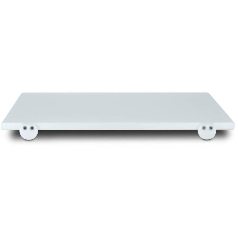 foto del prodotto tagliere bianco polietilene rettangolare cm 70x40x2,5 cm con fermi