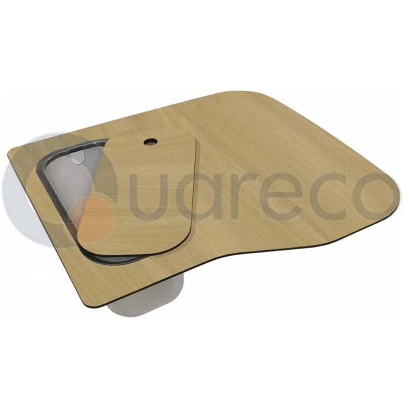 foto del prodotto tagliere elleci element fox 360 con vaschetta in materiale hpl quercia ath130ol