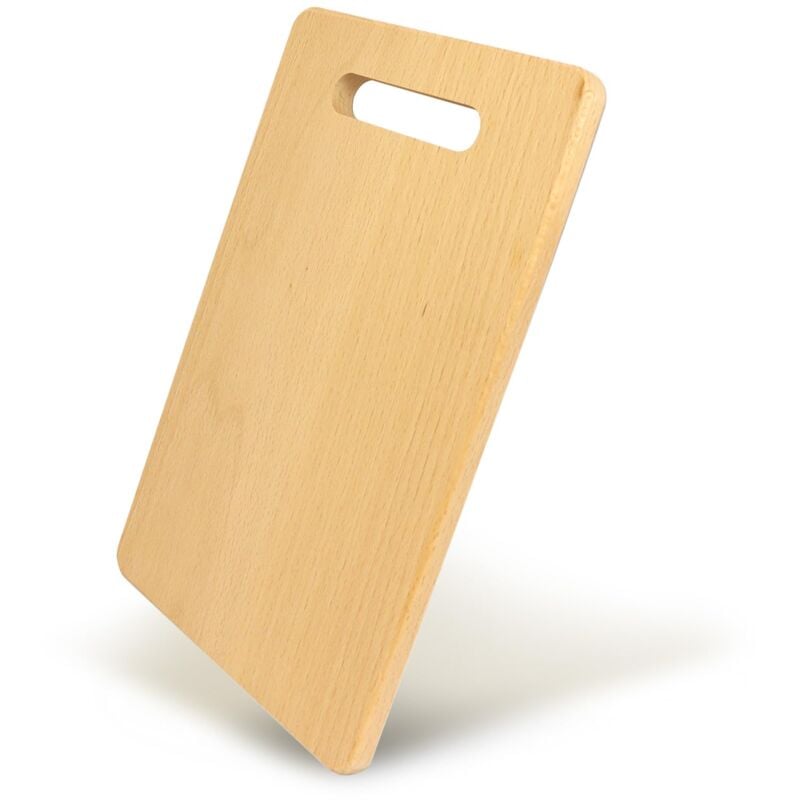foto del prodotto tagliere per preparare e servire in tavola, con foro per il trasporto e la sistemazione, materiale in legno di faggio di alta qualit , dimensione