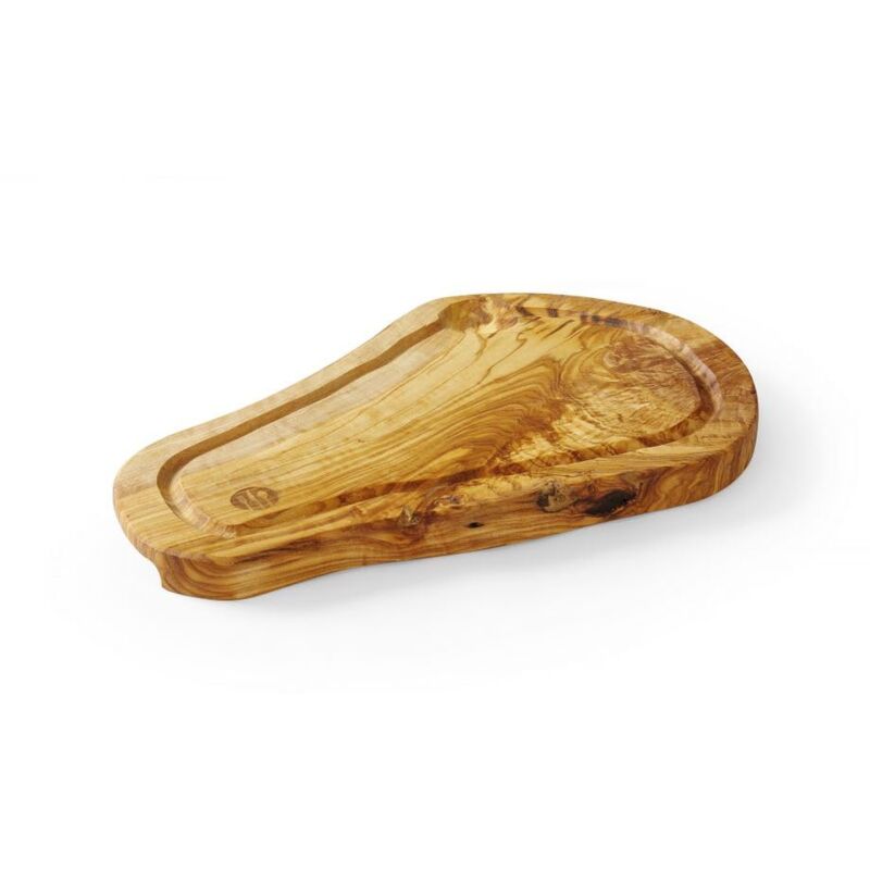 foto del prodotto tagliere scanalato in legno d'ulivo, ca. 400x250x(h)18mm - hendi