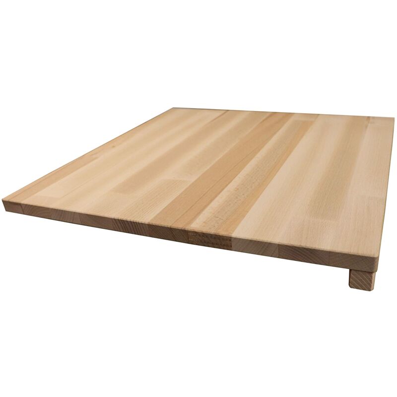 foto del prodotto tagliere spianatoia in legno di faggio 40 x 40 cm, facile e comodo da usare per impasti e preparazione di pasta fresca, taglia unica, con rialzi di