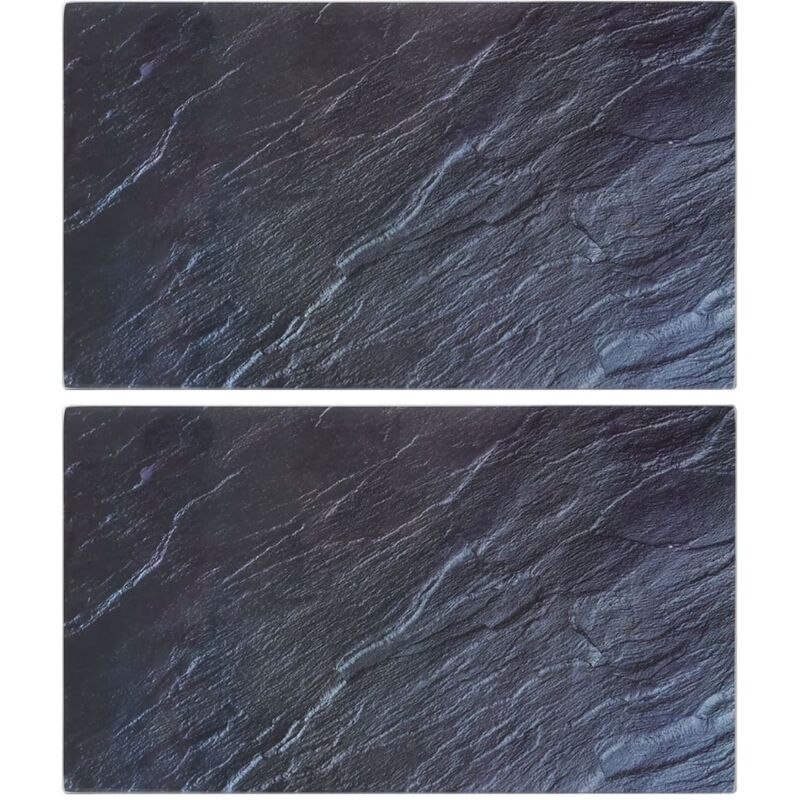 foto del prodotto taglieri 2 pz con motivo pietra naturale in vetro temperato vidaxl