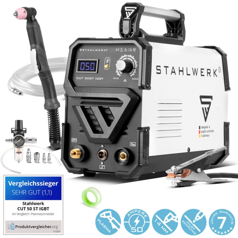 foto del prodotto taglierina al plasma cut 50 st igbt con 50 ampere, capacit di taglio fino a 14 mm stahlwerk