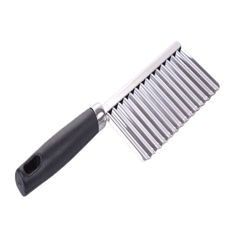 foto del prodotto taglierina per patatine fritte in acciaio inossidabile accessori per la cucina coltello ondulato coltello a lama seghettata affettatrice per carote